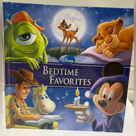 Disney Bedtime Stories Book Monster's Inc Stitch Lion King Toy Story Petetr Pan - Picture 1 of 3